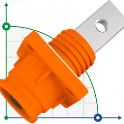 JC-CN06-S-01-M, 70A, 1000V DC gniazdo przyłączeniowe do systemów magazynowania energii otwór gwintowany, pomarańczowe