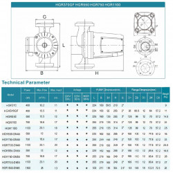 Pompa obiegowa HGR550-DN40, 380V z mokrym wirnikiem
