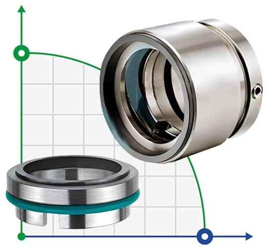 Uszczelnienie mechaniczne R-HJ97 50, TC/TC, VITON, 304, G46