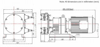 Przemysłowa pompa wężowa JXHIN-10-AL-NBR-P, 57 l/h, 0,37 kW, 10 bar, 380V