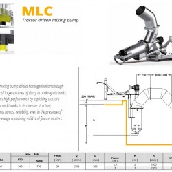 Veneroni MLC/540, 2,5m, 2700 m3/h pompa mieszająca od WOM