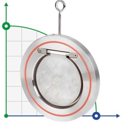 PN16 DN150 Zawór zwrotny ze stali nierdzewnej AISI 316, gniazdo VITON