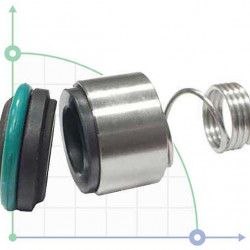 Uszczelnienie pompy Lowara R-LW 12, SIC/SIC, VITON, 304