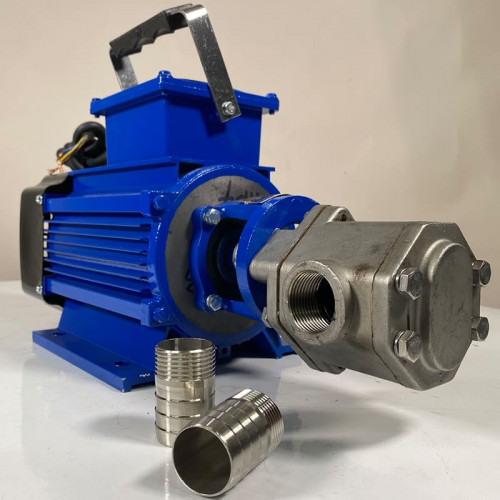 Pompa zębata ze stali nierdzewnej do przepompowywania oleju silnikowego WCB-100/380V 50Hz, 50 l/min, 30 m, AISI 304, 1,1 kW, 1400 obr./min, Ex