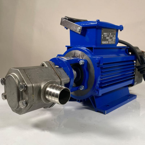 Pompa zębata ze stali nierdzewnej do przepompowywania oleju silnikowego WCB-100/380V 50Hz, 50 l/min, 30 m, AISI 304, 1,1 kW, 1400 obr./min, Ex