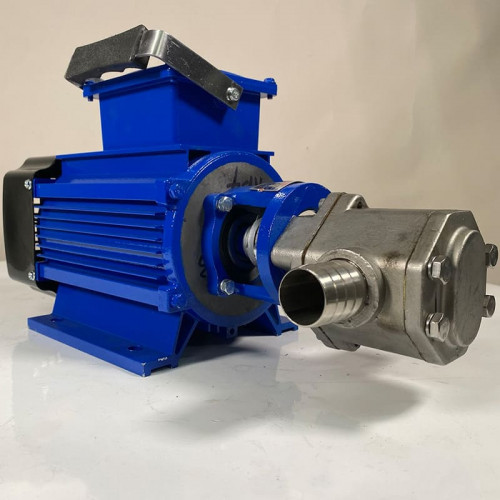 Pompa zębata ze stali nierdzewnej do przepompowywania oleju silnikowego WCB-100/380V 50Hz, 50 l/min, 30 m, AISI 304, 1,1 kW, 1400 obr./min, Ex