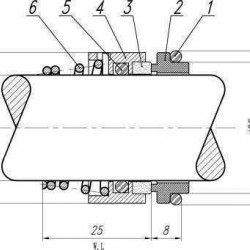 Uszczelnienie pompy Hilge R-HLG 19, L, SS/CAR, EPDM, 304, 2H