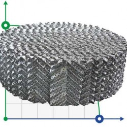 Strukturalnego opakowanie 250 Mellopak Y AISI 316 SS 0.15 T