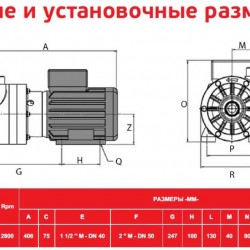 Pompy chemoodporne ADH 100 PP/A/0.75HP/TF/2800/BSP