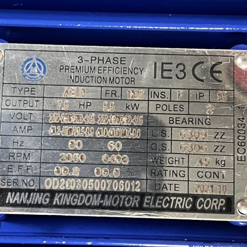 Pompa kwasowa QHA-50SK-7.5, PP, 5,5kW, 942L/min, 25m