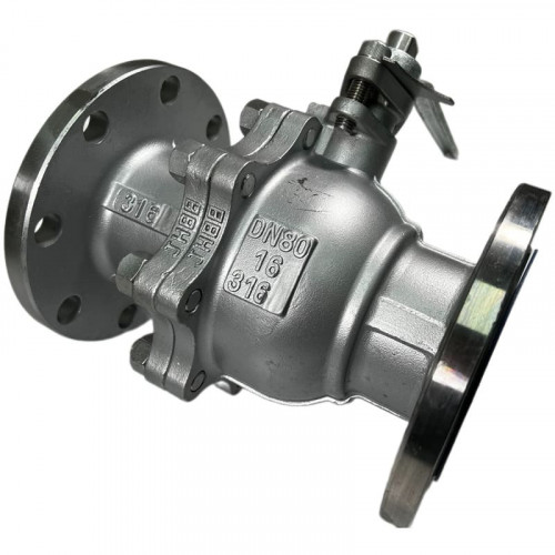 PN16 DN80 Zawór kulowy ze stali nierdzewnej AISI 316, gniazdo PTFE