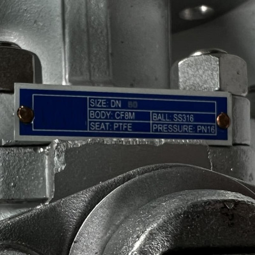 PN16 DN80 Zawór kulowy ze stali nierdzewnej AISI 316, gniazdo PTFE