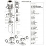 CDLF 150-10, AISI 304 pompa wielostopniowa do mycia CIP