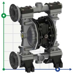 PHOENIX P400 ALU HYTREL+PTFE ATEX pompa membranowa pneumatyczna