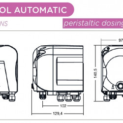 Pompa dozująca perystaltyczna AQUA PDP SIMPOOL AUTOMATIC 03-01 230V - SANTOPRENE WHITE