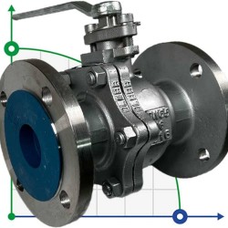 PN16 DN65 Zawór kulowy ze stali nierdzewnej AISI 316, Gniazdo:PTFE