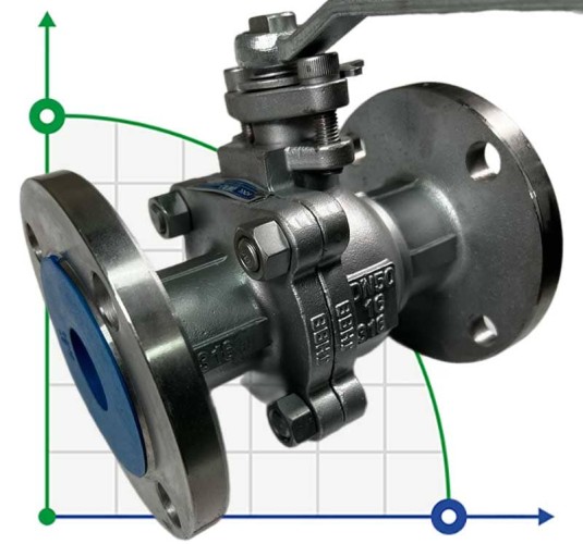 PN16 DN50 Zawór kulowy ze stali kwasoodpornej AISI 316, gniazdo PTFE