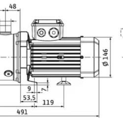Pompa wielostopniowa do zaopatrzenia w wodę WILO MEDANA CH1-L.1004-1/E/E/10T