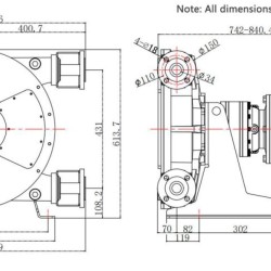 Przemysłowa pompa wężowa JXHIN-40-CI+SS-EPDM-P, 3.28 m3/h, 2,2 kW, 16 bar, 380V