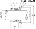 Uszczelnienie pompy Alfa Laval R-AL.LKHs 32, SIC/SIC, VITON, 304
