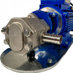 Pompa zębata ze stali nierdzewnej do pompowania cieczy lepkich WCB-50/220V 50Hz, 25 l/min, 30 m, AISI 304, 0,55 kW, 1400 obr./min, Ex