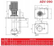 ADV 90/PVDF/800/0.75HP/2800/BSP pionowy pompa odśrodkowa