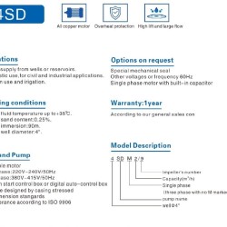 Pompa głębinowa 4SD8/24, 3kW, 380V