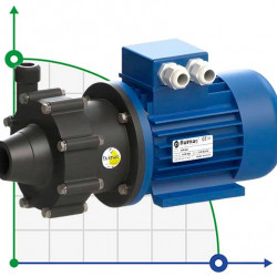 Pompa ze sprzęgłem magnetycznym FLUIMAC COMPASS CM 6 PVDF do chemikaliów, 0,25 kW, 220 V
