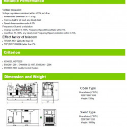 Przemysłowy generator diesla SOYGEN SG41R z ATS i silnikiem Ricardo 41kVA, 33kW, 380V/50HZ typ zamknięty