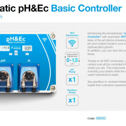 Automatyczny sterownik pH&Ec z pomiarem temperatury wody i pompą nawozową z Wi-Fi