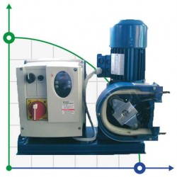 Chemiczna pompa perystaltyczna FLUIMAC HELIOS AS 25 IX 1344 l/h, 0,55 kW, 70 obr/min, z regulacją wydajności i przetwornicą częstotliwości
