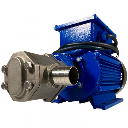 Pompa zębata ze stali nierdzewnej do oleju silnikowego WCB-100/220V 50Hz, 50 l/min, 30 m, AISI 304, 1,1 kW, 1400 obr./min, Ex