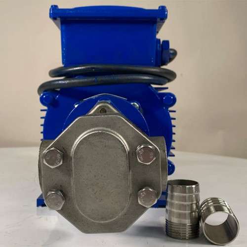 Pompa zębata ze stali nierdzewnej do oleju silnikowego WCB-100/220V 50Hz, 50 l/min, 30 m, AISI 304, 1,1 kW, 1400 obr./min, Ex