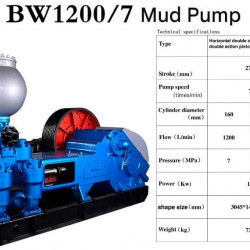 Pompa tłokowa do szlamu wiertniczego BW1200/7