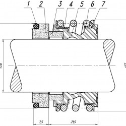Uszczelnienie mechaniczne wału pompy SAER, TAJFUN, Zenit, pompa Johnson, Ebara R-MG1 20, CAR/CER, EPDM, 304, G60