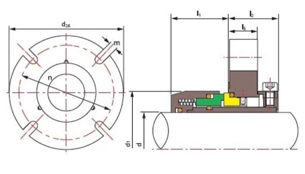 Uszczelnienie kasetowe R-ZF 85, SIC/SIC, VITON, 304