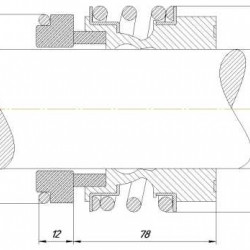 Uszczelnienie mechaniczne wału R-MG13 80, SIC/SIC, VITON, 304, G6
