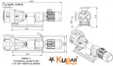 Pompa zębata do czekolady Kupar KIPK 2 1/2"-PF315, 3 kW, 100 obr./min, z silnikiem z reduktorem