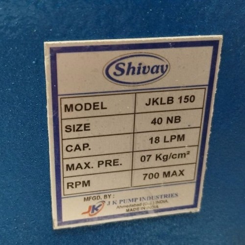 Pompa krzywkowa JKLB 150L 1 1/2 cala, 1,09 m3/h, AISI 316 do produktów spożywczych