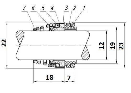 Uszczelnienie mechaniczne R-BT-FN.NU 12, SIC/SIC, EPDM, 304