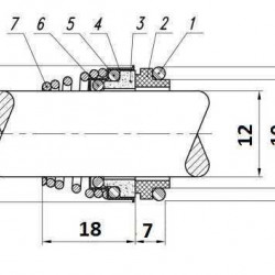 Uszczelnienie mechaniczne R-BT-FN.NU 12, SIC/SIC, EPDM, 304