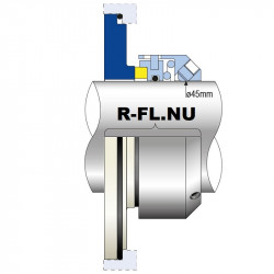 Uszczelnienie mechaniczne do pompy FLYGT typ R-FL.NU 45 wał TC/TC, VITON, 304