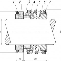 Uszczelnienie mechaniczne wału pompy R-MG1 22, CAR/CER, EPDM, 304, G4