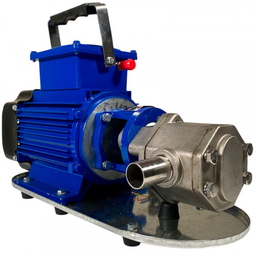 Pompa zębata ze stali nierdzewnej do pompowania oleju roślinnego WCB-75/220V 50Hz, 75 l/min, 30 m, AISI 304, 0,75 kW, 2900 obr./min, Ex