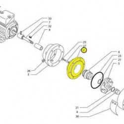 Kołnierz PVDF uszczelnienia dla pomp MB 80/100 (TS)