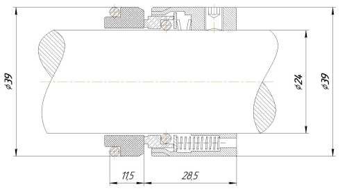 Uszczelnienie mechaniczne R-M7N 24, SIC/SIC, VITON, 304, G9