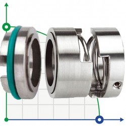 Uszczelnienie pompy R-128 70, SIC/SIC, EPDM, 304, T5S43