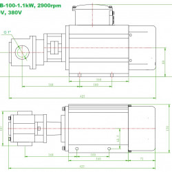 Pompa zębata ze stali nierdzewnej do oleju napędowego WCB-100/220V 50Hz, 100 l/min, 30 m, AISI 304, 1,1 kW, 2900 obr./min, Ex