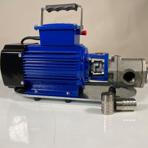 Pompa zębata ze stali nierdzewnej do oleju napędowego WCB-100/220V 50Hz, 100 l/min, 30 m, AISI 304, 1,1 kW, 2900 obr./min, Ex