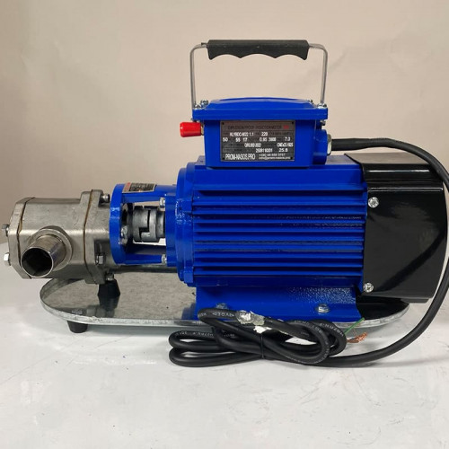 Pompa zębata ze stali nierdzewnej do oleju napędowego WCB-100/220V 50Hz, 100 l/min, 30 m, AISI 304, 1,1 kW, 2900 obr./min, Ex